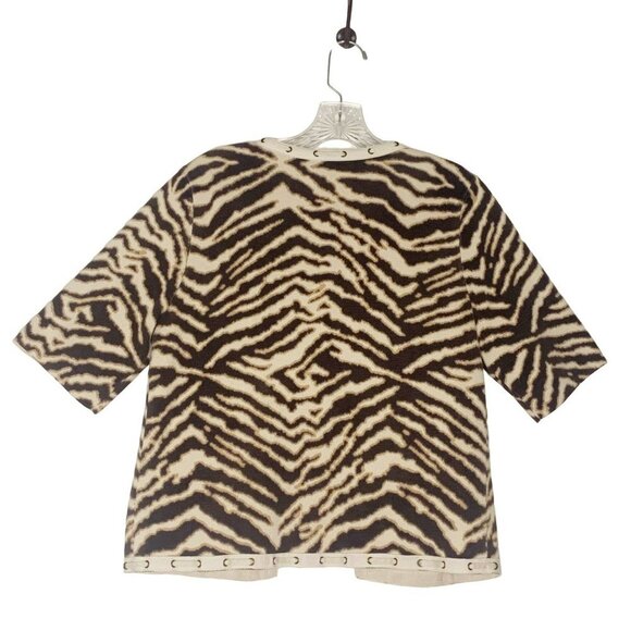 Chico's Sassy Animal Sandra Open Cardigan - Picture 2 of 9